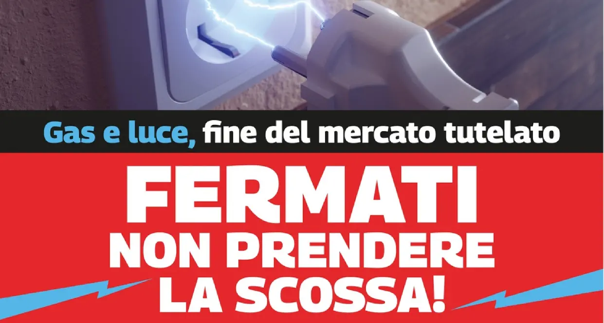Fine del mercato tutelato ‘Fermati, non prendere la scossa!’ – iniziativa a Palermo