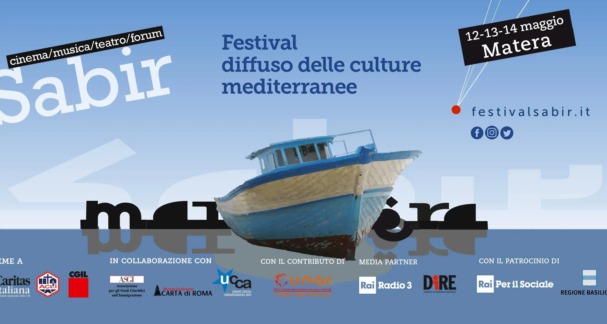 A Matera il 12, 13 e 14 maggio l'ottava edizione del Festival Sabir