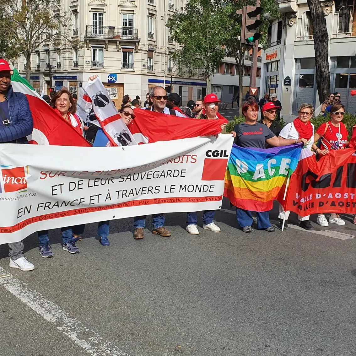 Mobilitazione europea “On the road for a fair deal for workers”, manifestazione a Parigi