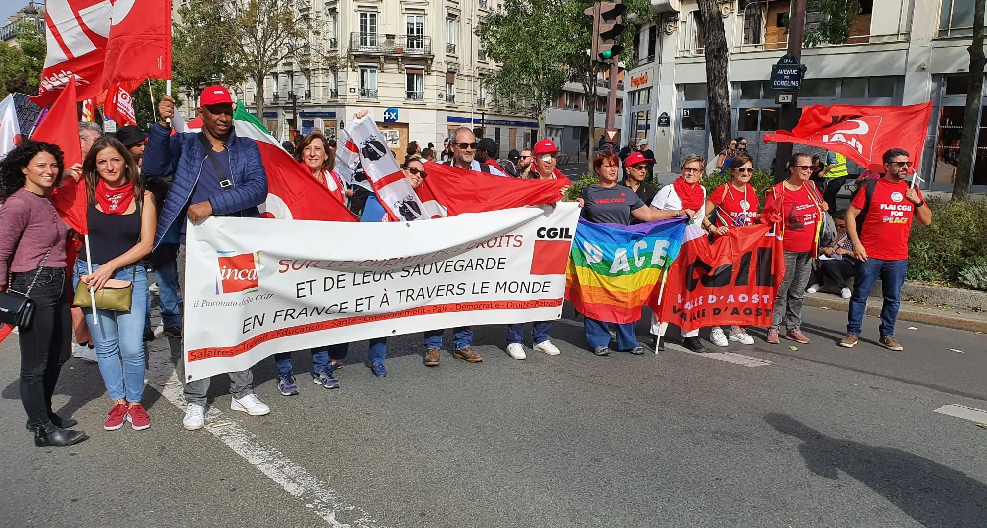 Mobilitazione europea “On the road for a fair deal for workers”, manifestazione a Parigi