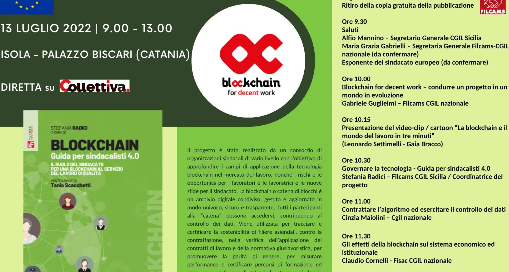Conferenza finale progetto europeo \"Blockchains for decent work\"